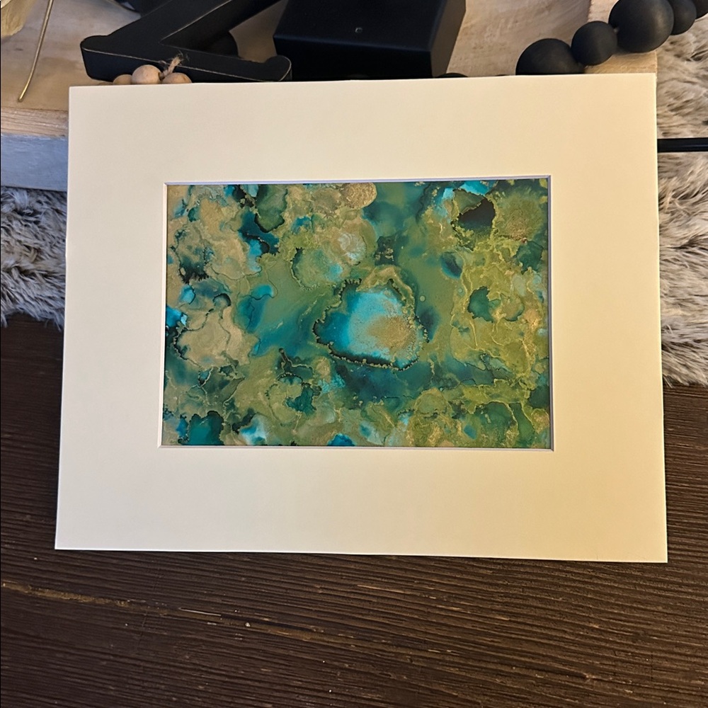 Handcrafted original abstract alcohol ink wall art painting - Picture 7 of 10